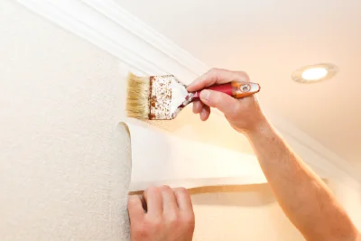 Pose de papier peint à Saint-Genouph — revêtements muraux et toiles de verre